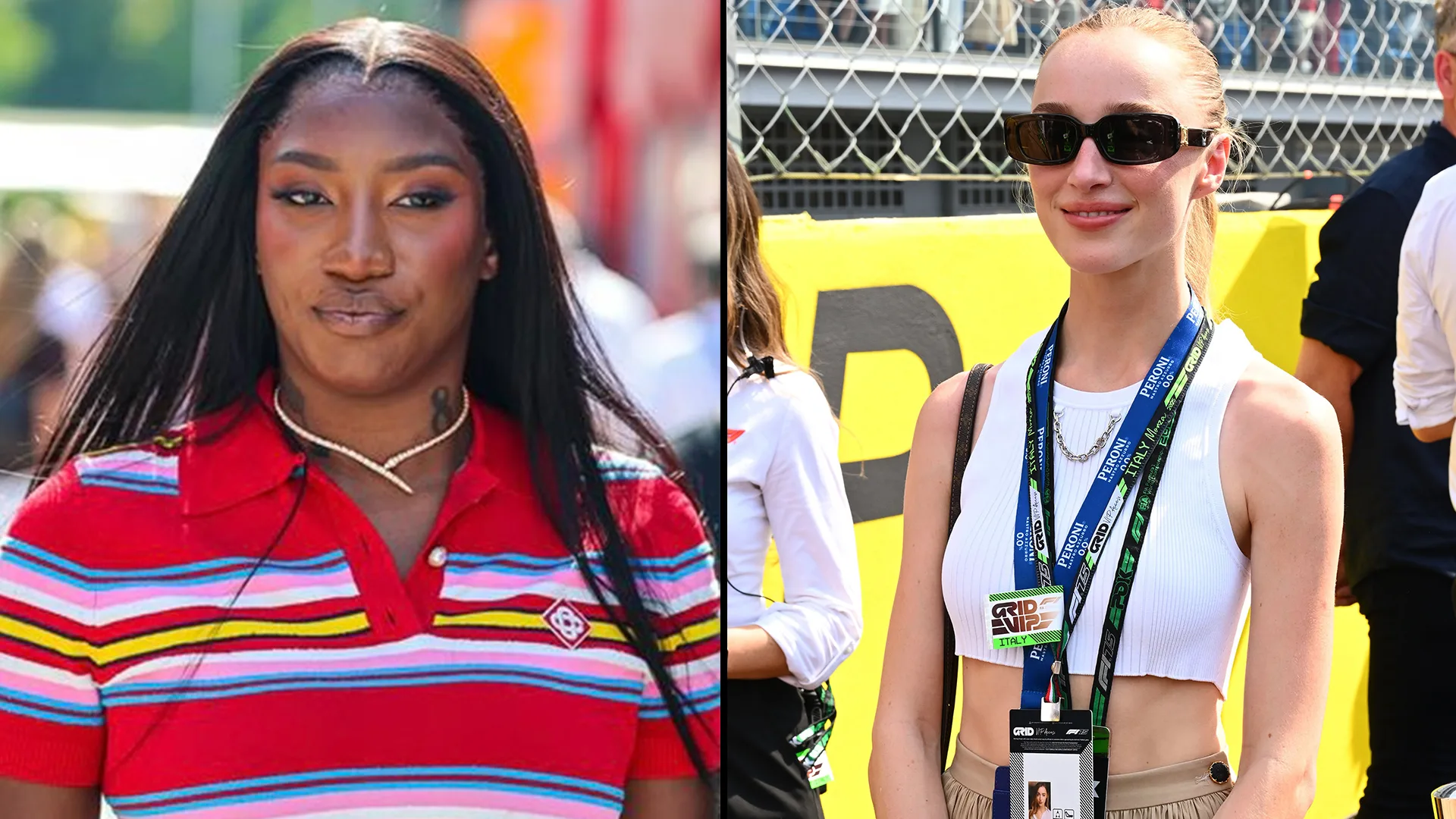 Aya Nakamura (kiri) dan Phoebe Dynevor (kanan). Leretkan lebih banyak lagi 